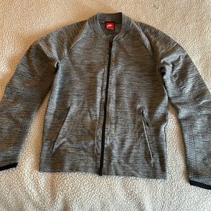 Nike Pro zip up bomber jacket with breathable sleeves